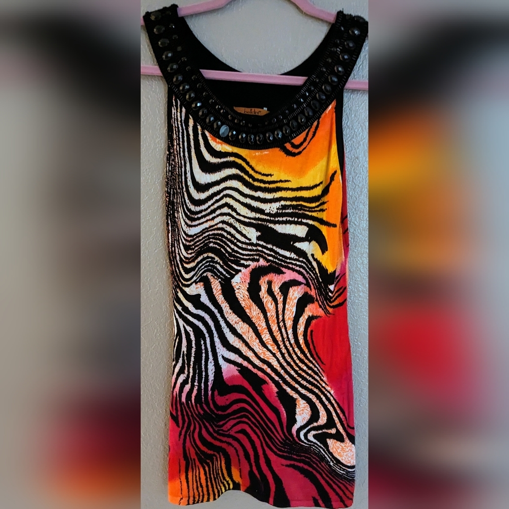 Belldini Sleeveless Multi Color Sweater